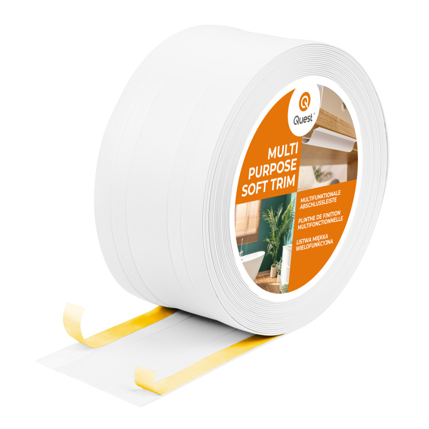 PVC Daudzfunkcionāla Līste 2in1 – Pašlīmējošs Apdares Panelis, 110Mm, Balts