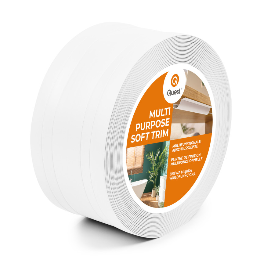 PVC Daudzfunkcionāla Līste 2in1 – Pašlīmējošs Apdares Panelis, 110Mm, Balts