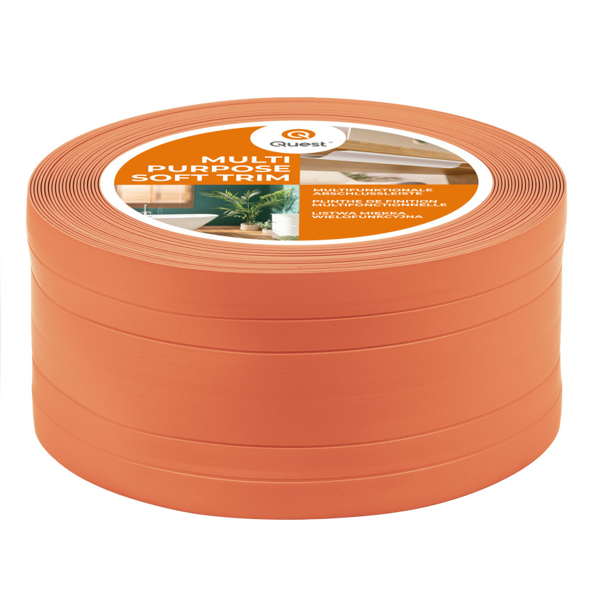 Listello Multifunzionale in PVC 2in1 – Pannello di Finitura Autoadesivo, 110Mm, Rosso Mattone