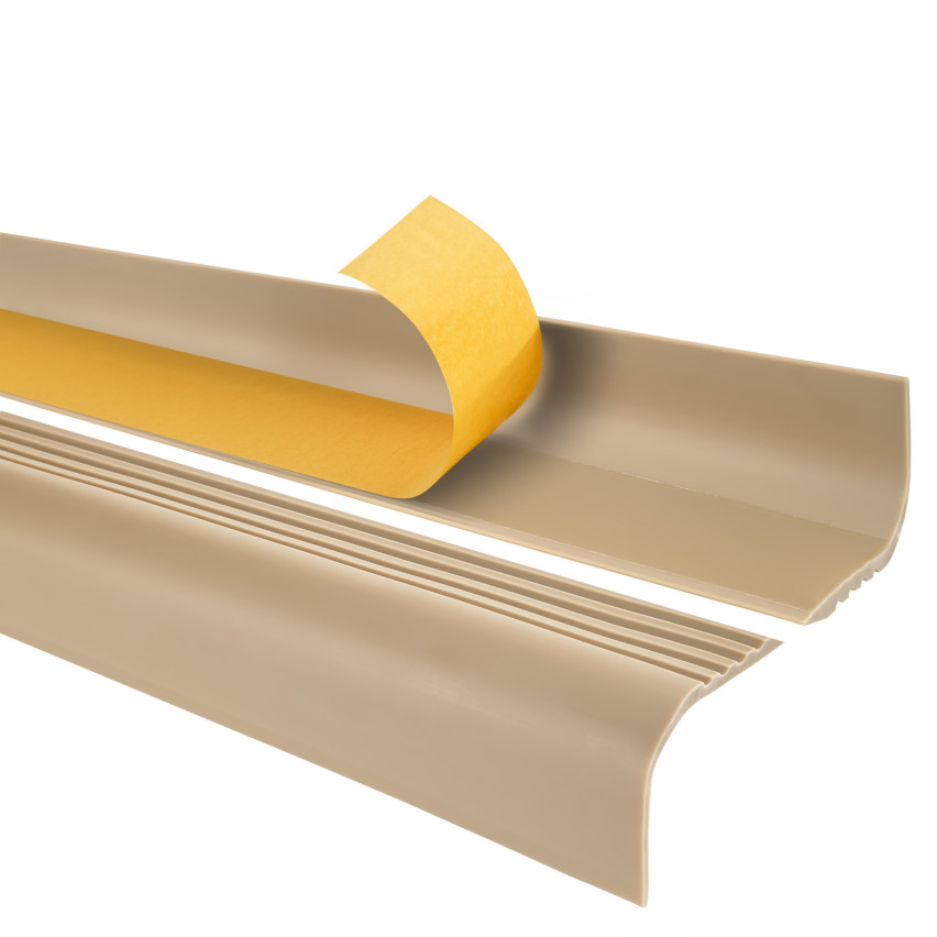 Antislip trapprofiel met lijm, 52x40mm, beige