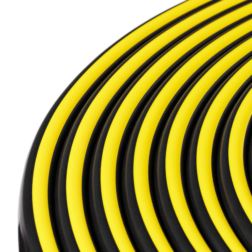 PVC LUX handrail strip, Handrail profile, Handrail 40x8mm black/yellow