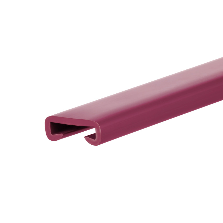 PVC turėklai, laiptų turėklai, laiptų turėklai, PREMIUM, 40x8mm, bordo raudonos spalvos, 1m