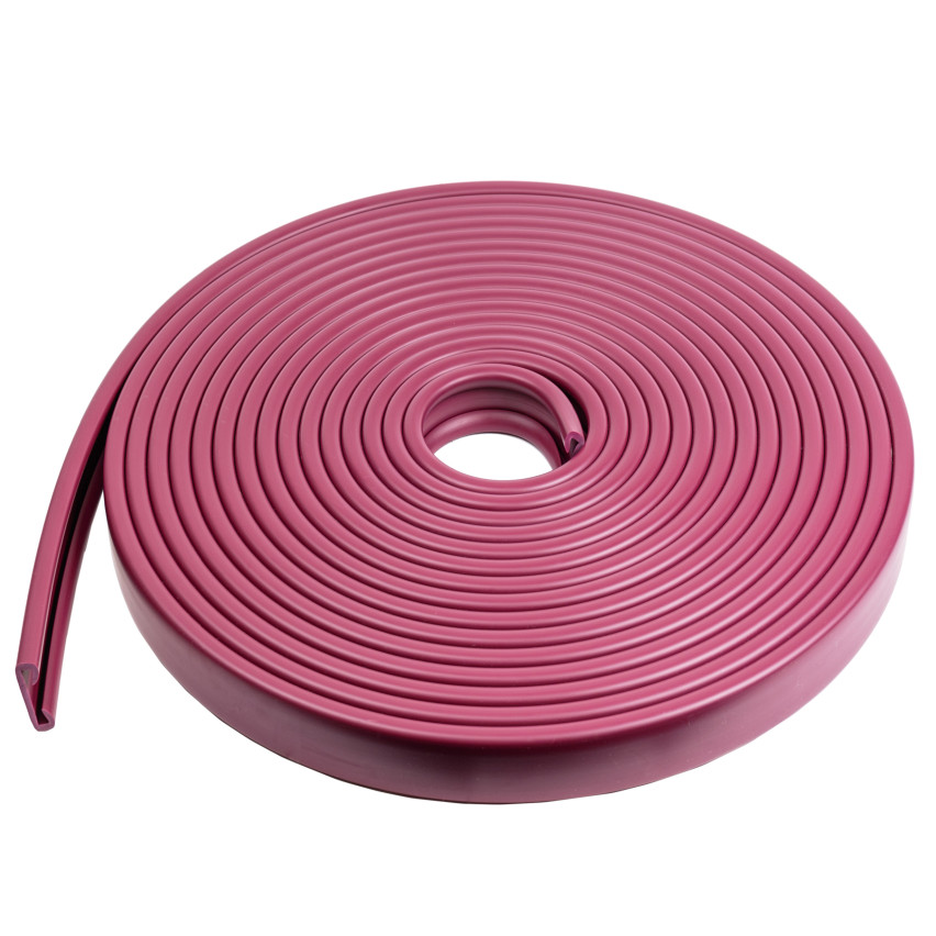 PVC margas, kāpņu margas, kāpņu margas, PREMIUM, 40x8mm, bordo sarkanā krāsā, 1m