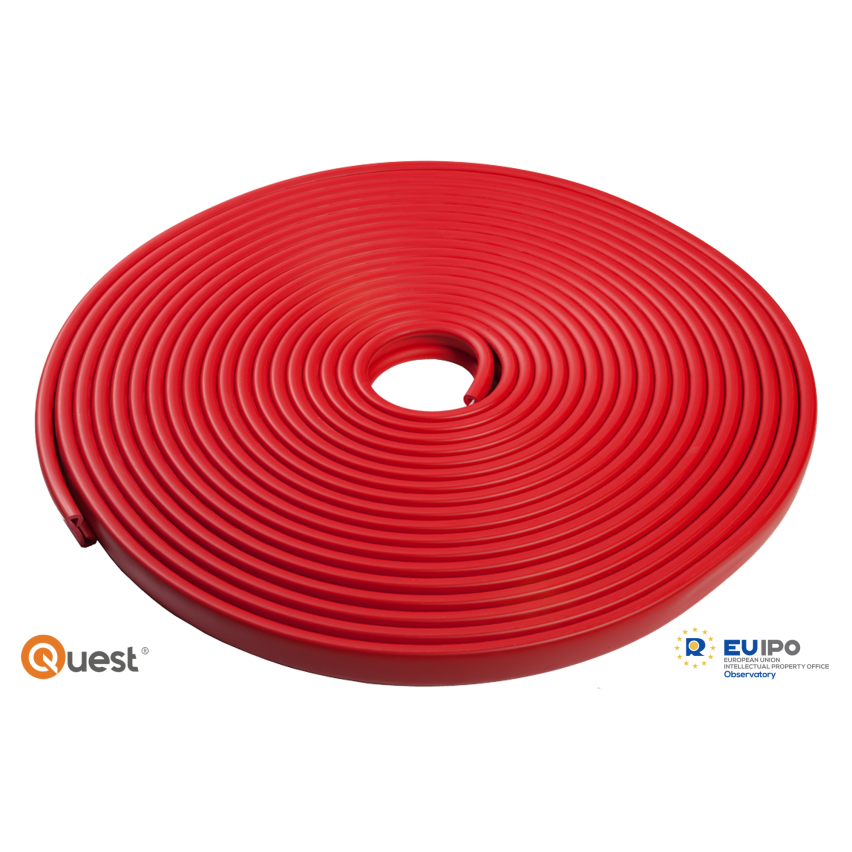 PVC madlo na zábradlí PREMIUM, 40x8mm, 1m, červená