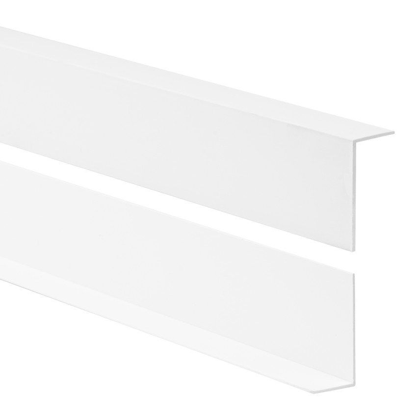 Hoekprofiel hard PVC wit