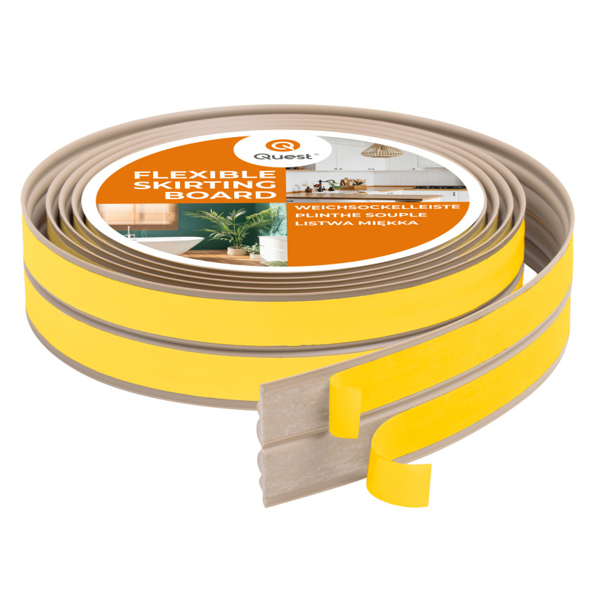 Anti-slip, protective, security PVC strip 40mm, LAP2 beige, 5m