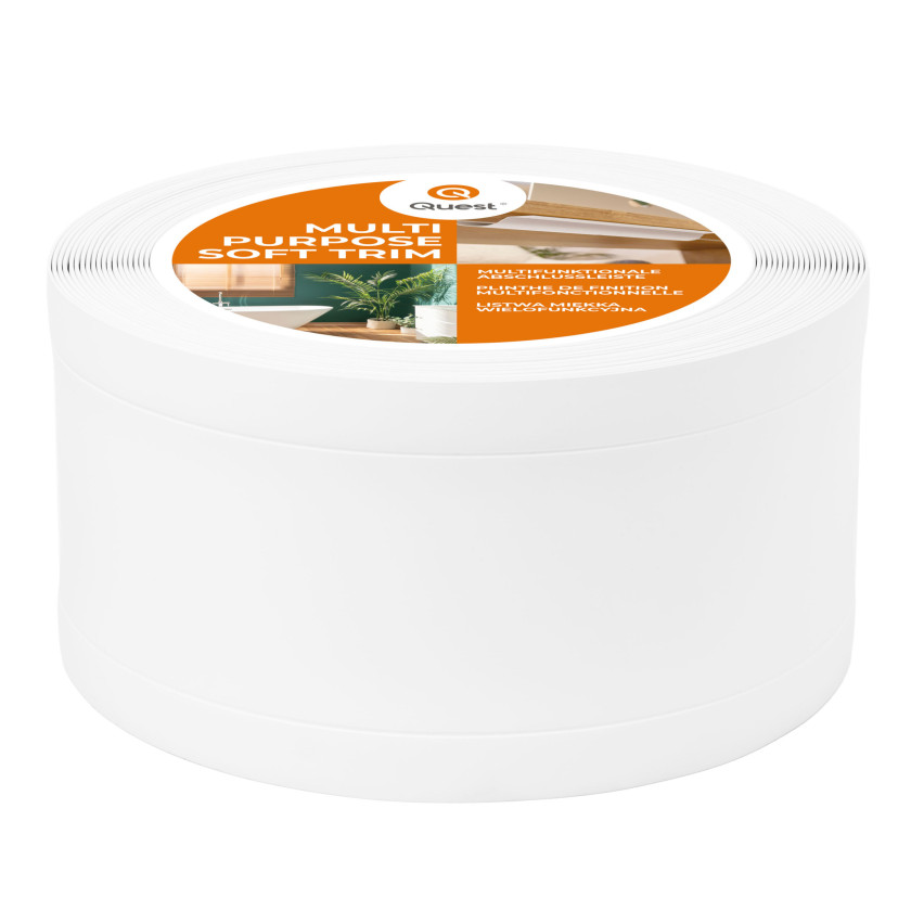 PVC multifunctional strip 6in1 - self-adhesive trim panel, white