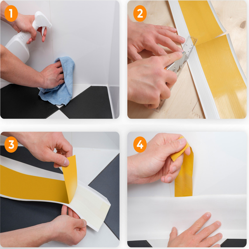 Samolepící PVC 50x20mm lišta rustikální dub