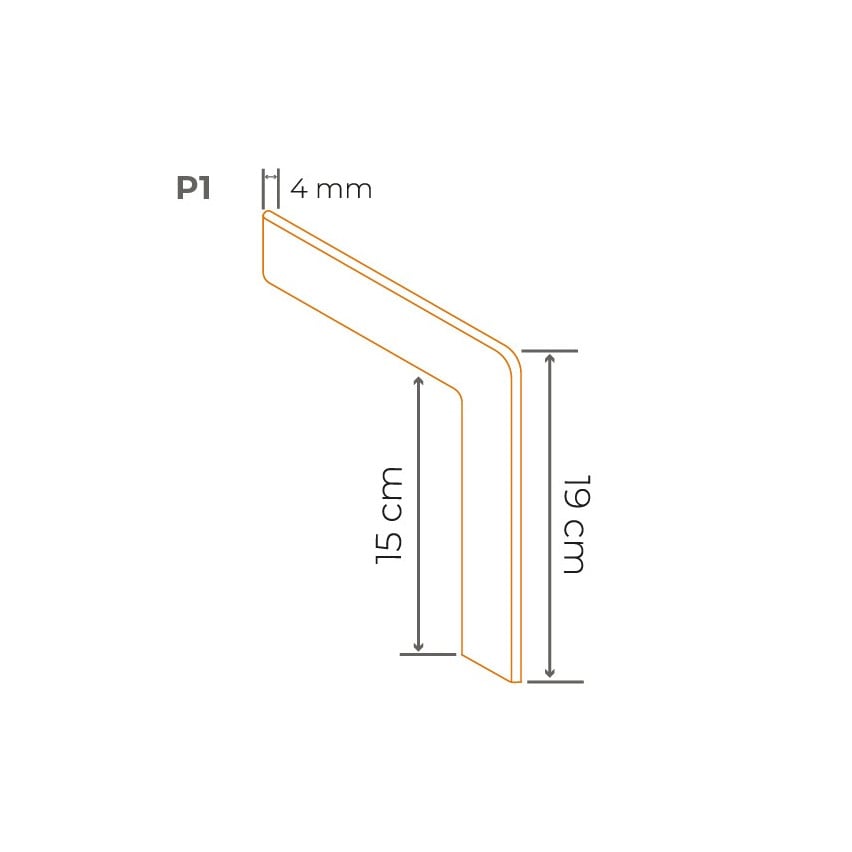 Ārējās sienas elements P1, bēšs