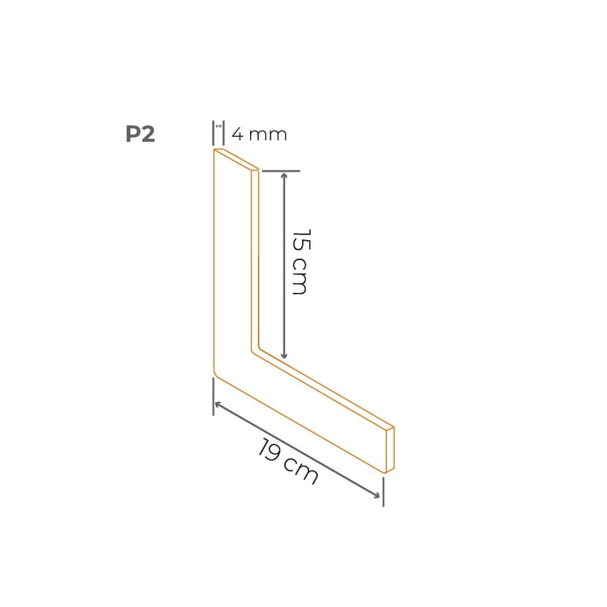 Interior wall element P2, dark grey