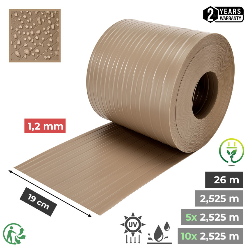Quest® Lux Fence Tape 1200 g/m2, 19cm Beige RAL1019
