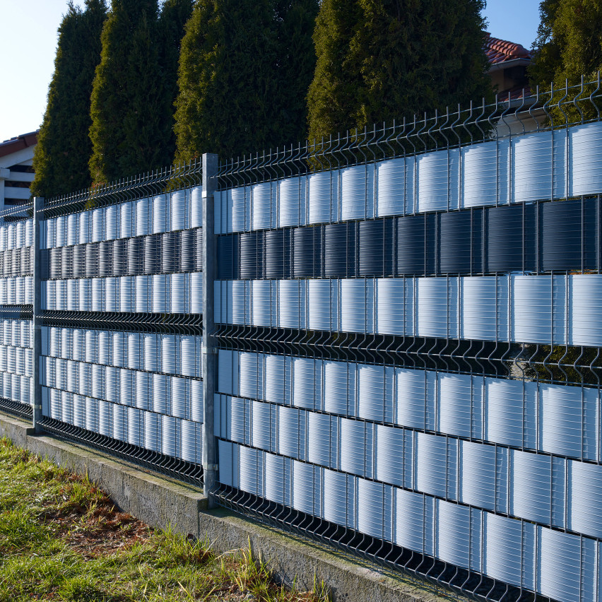 Hard plotová páska QUEST® PVC LUX 1200 g/m², ochranný pás pvc kryt plotu, 19cm, 1,2mm, Šedá RAL 7040