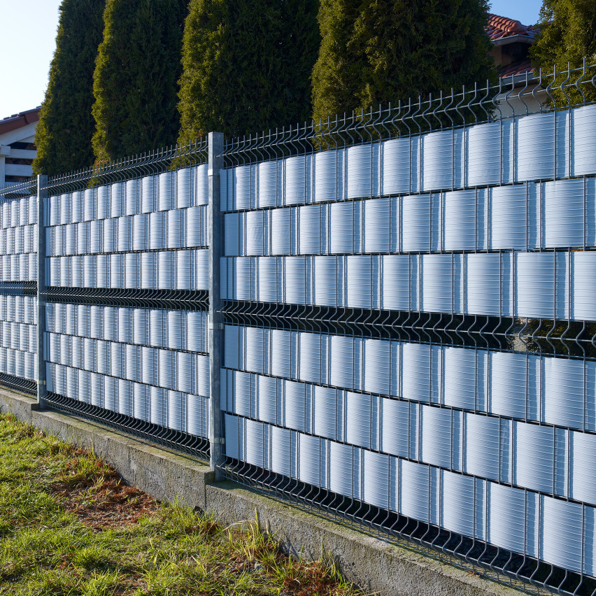 Πλάκες ιδιωτικότητας από σκληρό PVC Πλάκες φράχτη κήπου με διπλή μπάρα Ύψος: 19 cm Πάχος: 1,2 mm, καφέ