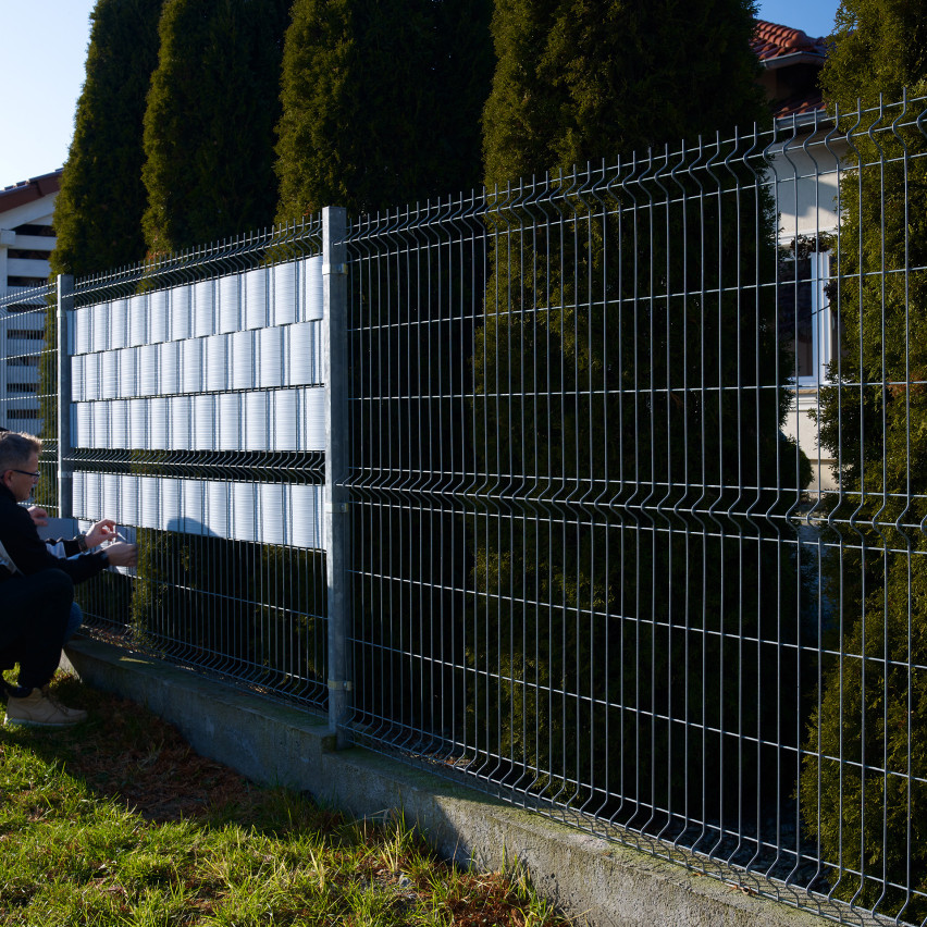 Strisce di privacy in PVC duro Rotolo di privacy Strisce di recinzione da giardino a doppia barra Altezza 19 cm Spessore: 1,2 mm, marrone