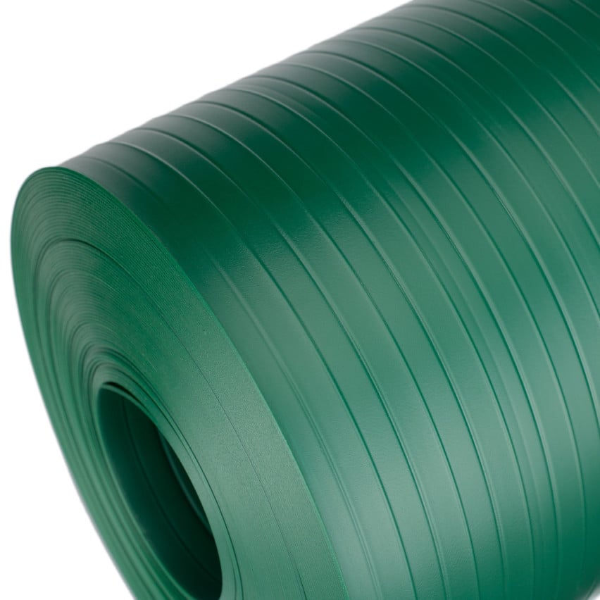 Jäigad PVC privaatsusekraani ribad Privaatsusekraani rull Topeltpiirded aiakaitseribad Kõrgus 19cm Paksus: 1,2 mm, roheline 