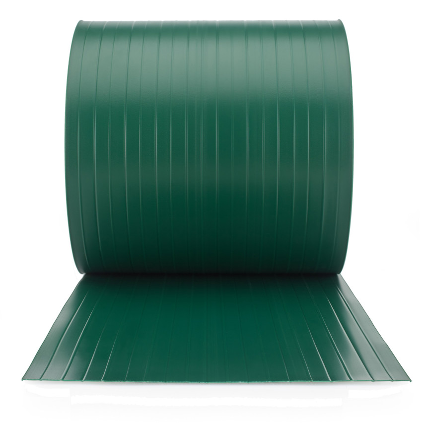 Tvrdé PVC pásy na ochranu súkromia Roll Double Bar Plot Záhradné plotové pásy Výška 19 cm Hrúbka: 1,2 mm, zelená 