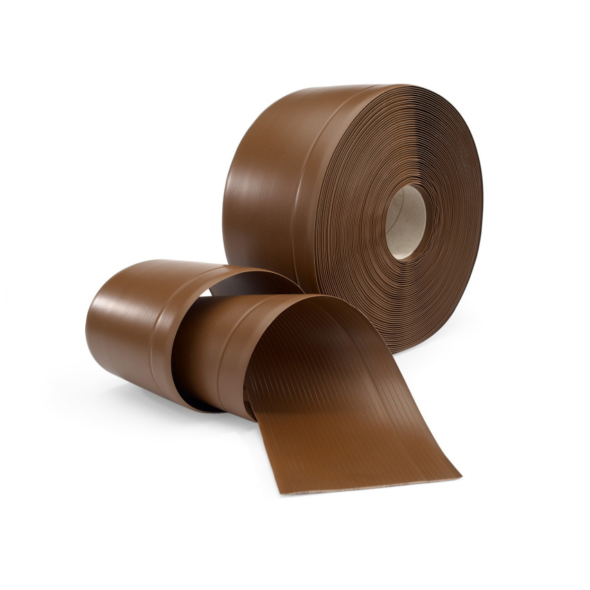 PVC 100x25mm skirting board brown