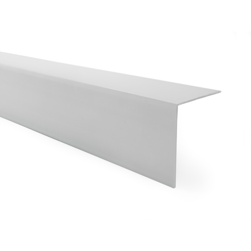 Perfil angular em PVC, proteção autocolante dos bordos, proteção dos cantos, cinzento, 