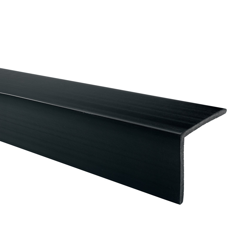 Square skirting board LZ, black, 1.5 m