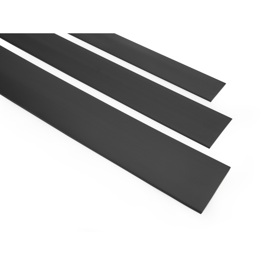 Okrasni profili samolepilni PVC pokrivni lističi prehodni profil ploski lističi 5m, grafit