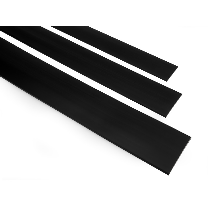 Декоративен самозалепващ се покриващ профил от PVC Преходен плосък профил за первази 5 м, черен