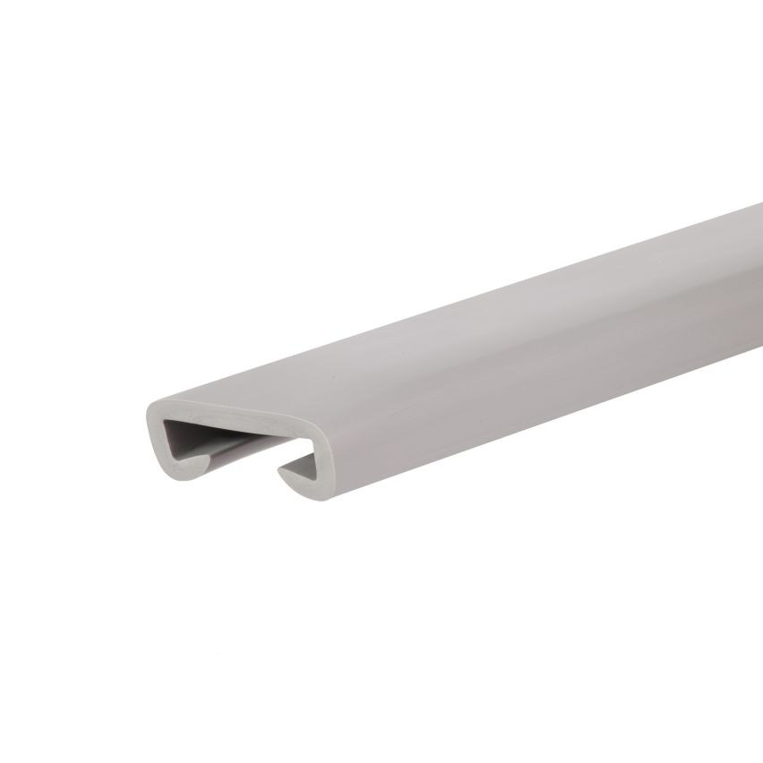 PVC handrail PREMIUM, railing 40x8mm, silver, 1m