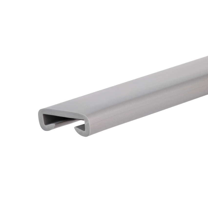 PVC handrail PREMIUM, railing 40x8mm, grey, 1m