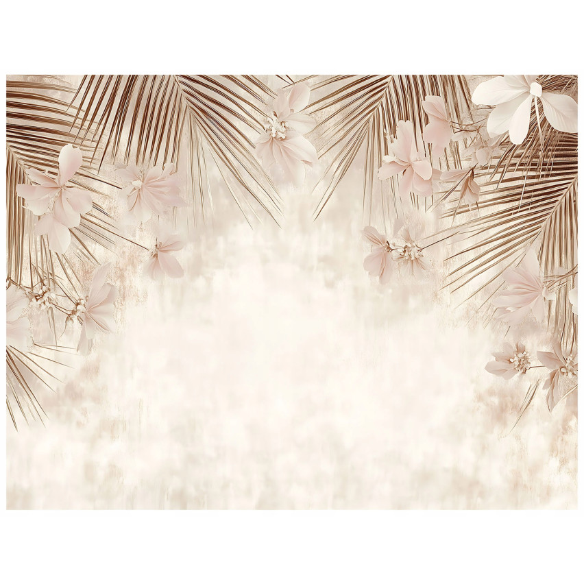PALM LEAVES BETON BOHO PHOTO ozadje za dnevno sobo ozadje 150x105