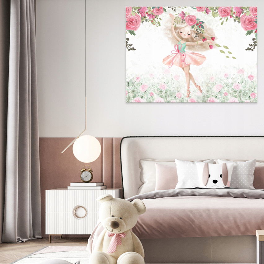 Image For Children's Room Ballerina Flowers 120x80