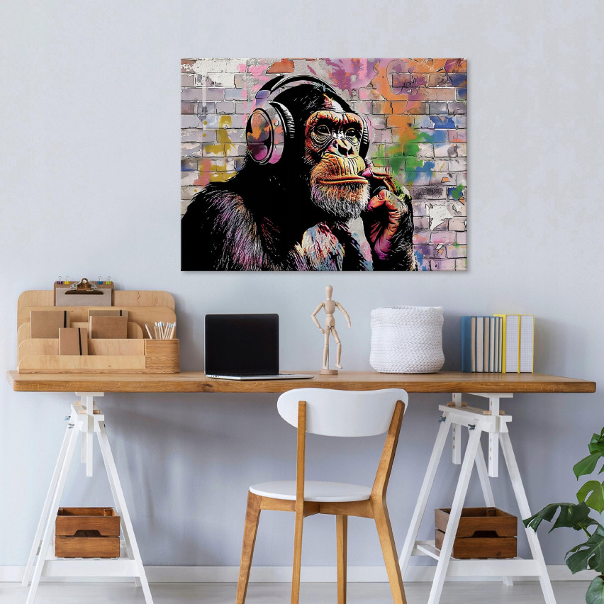 BANKS MAPA GRAFFITI STREET ART MODERN ON WALL PLATE 100x70