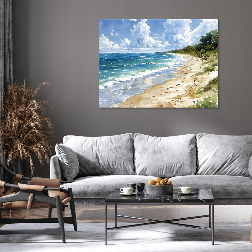 IMAGE OF THE SEA LAKE AS PAINTED ON PLATE WALLS THE SITTING ROOM 40x30