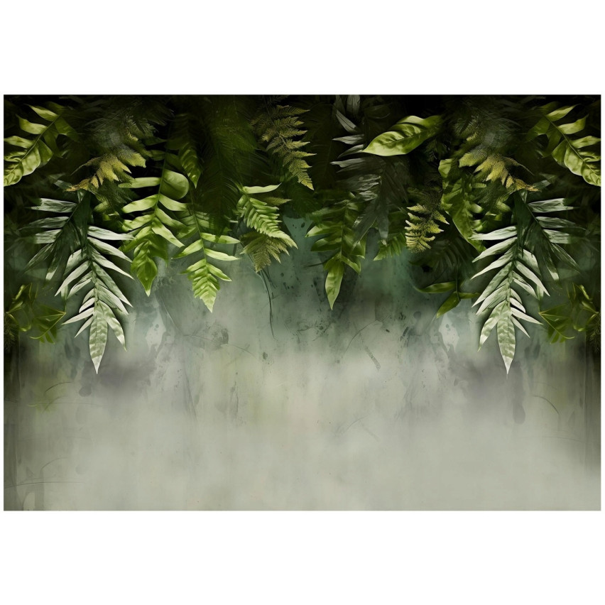 PHOTOTO wallpaper GREEN NATURAL LEAVES BETON FOR SITTING ROOMS Wallpaper 400x280