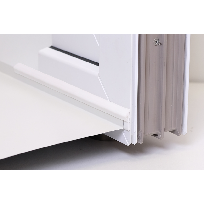 Vensterbankafdichting PVC, Afdichtingsprofiel, afdichtings strip, 1 m, wit