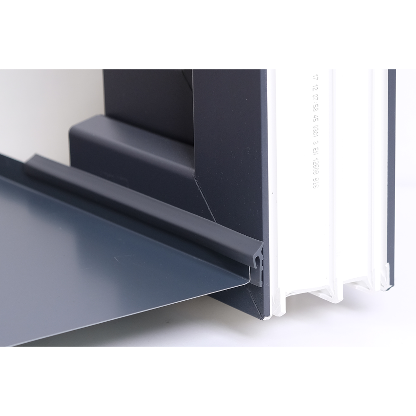 Vensterbankafdichting PVC, Afdichtingsprofiel, afdichtings strip, 1 m, grafiet
