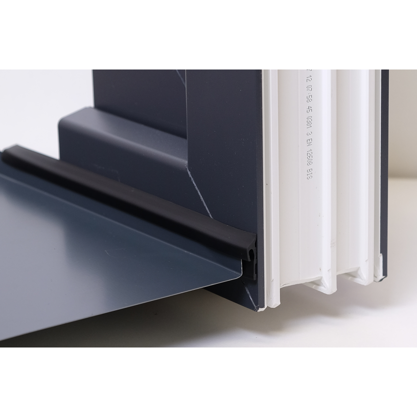 Vensterbankafdichting PVC, Afdichtingsprofiel, afdichtings strip, 1 m, grafiet