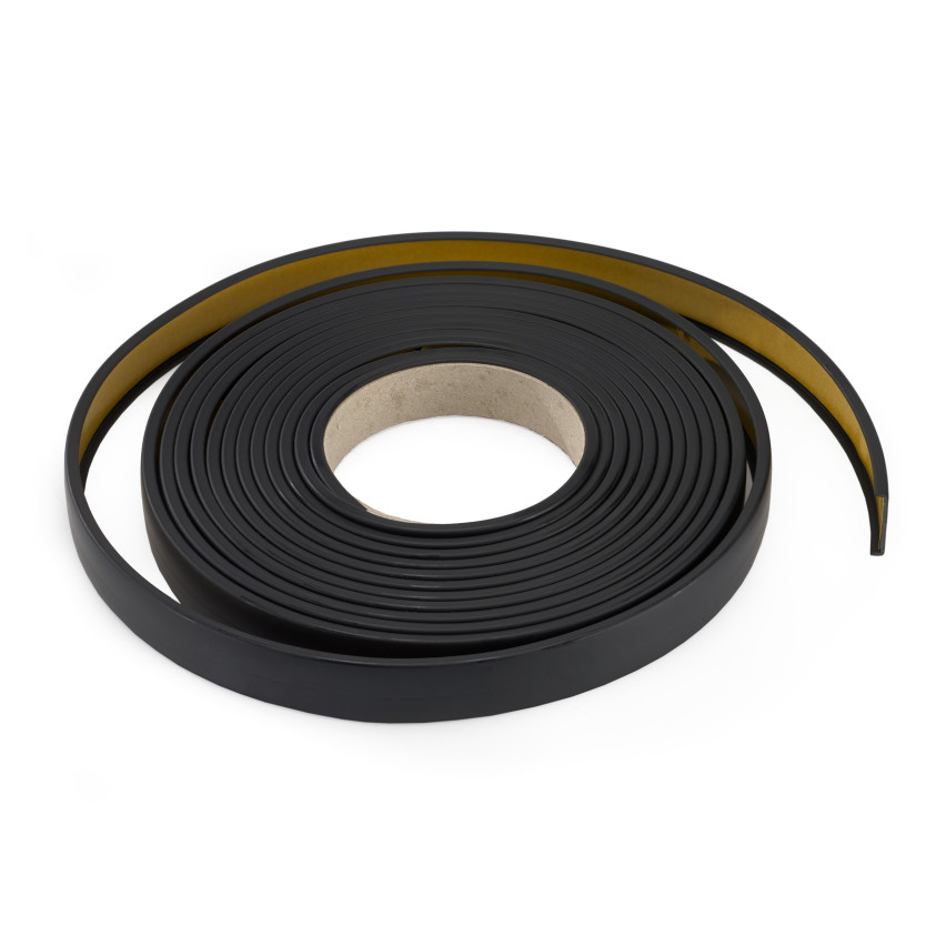 Meubelprofiel C PVC 5 m, zwart, zelfklevend, meubelrandbescherming