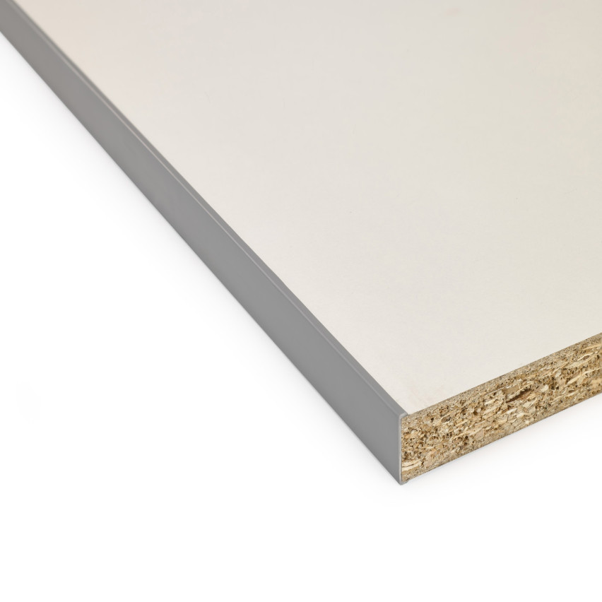 Meubelprofiel C PVC 5 m, grijs, zelfklevend, meubelrandbescherming