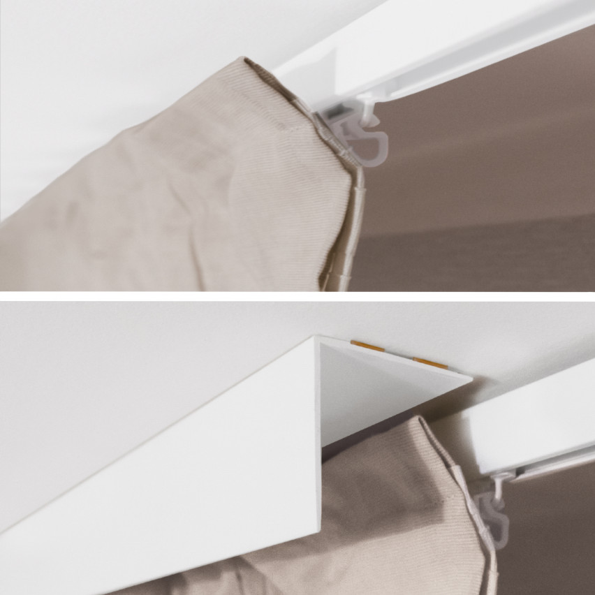 Kryt na záclonovou kolejnici, Kryt na záclonovou kolejnici 2 m bílý 