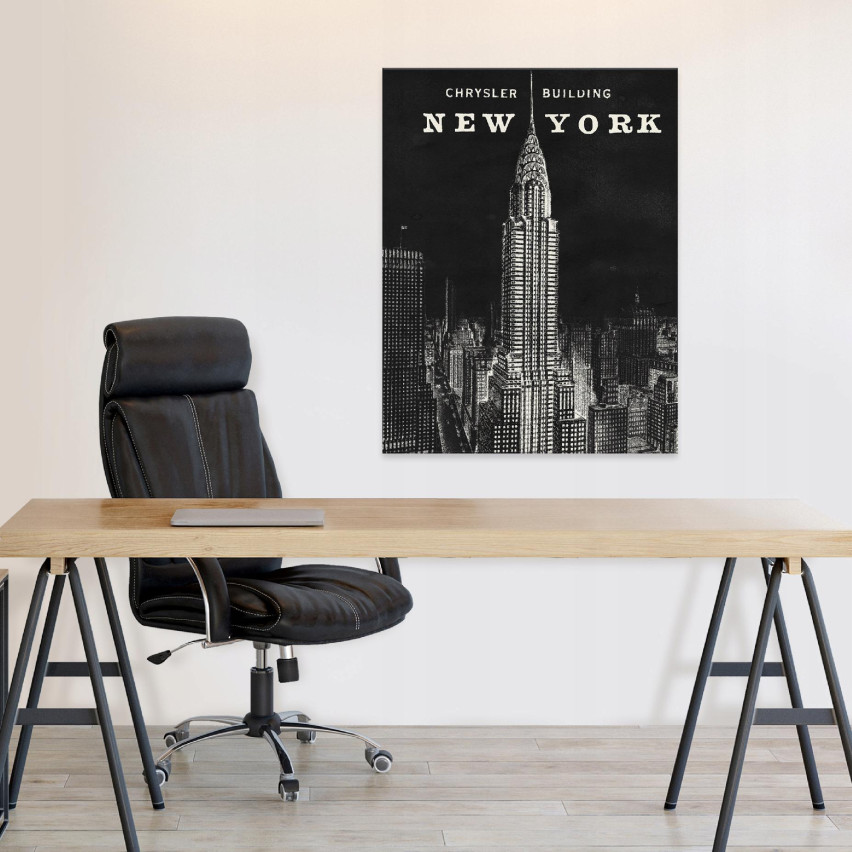 Image NEW YORK For Living Room Bedroom Black 60x40