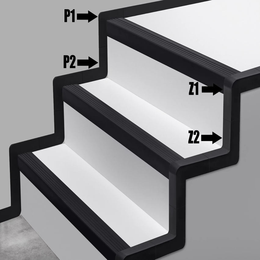Elemento de parede externa de PVC , P1, cinzento