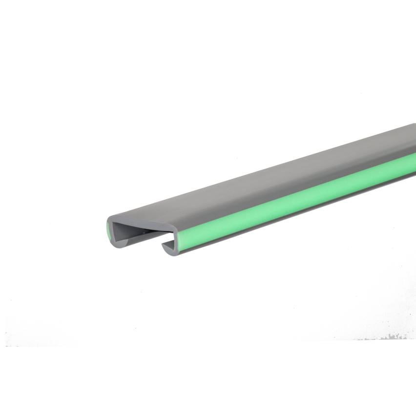 PVC zábradlie, zábradlie na schody, zábradlie na schody, FOTO, 40x8mm, sivé, 1m