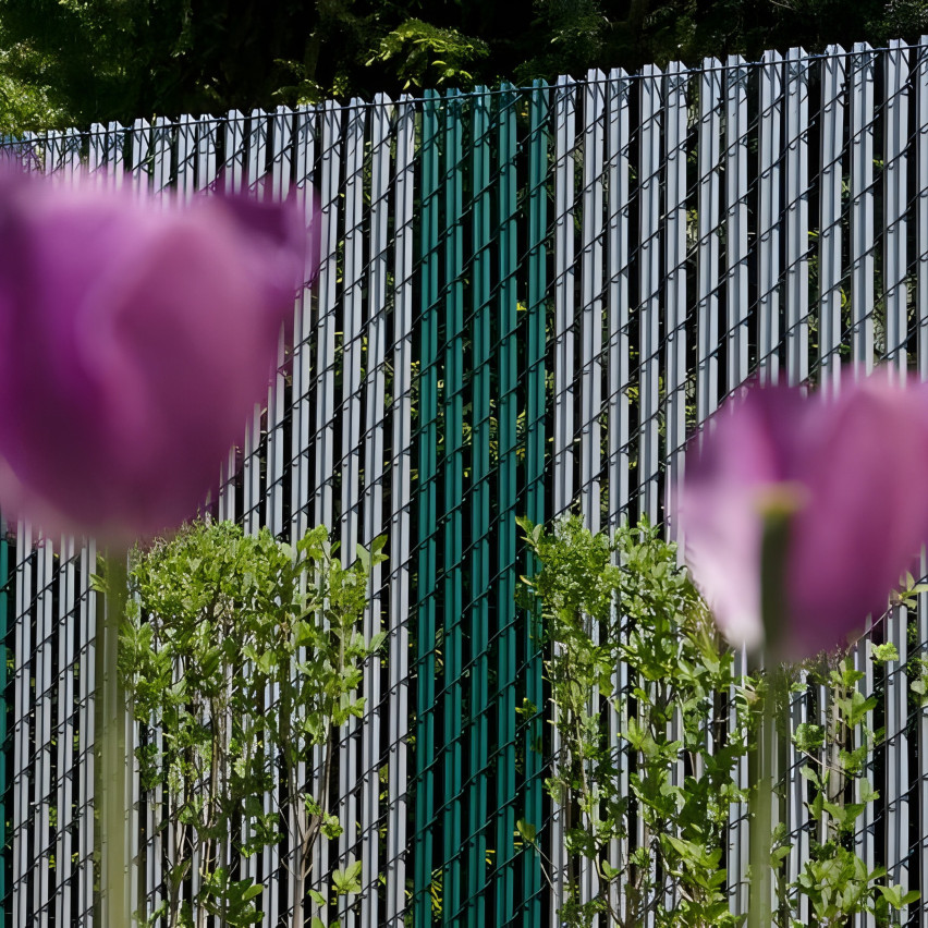 PVC fence board for vertical installation - Gray