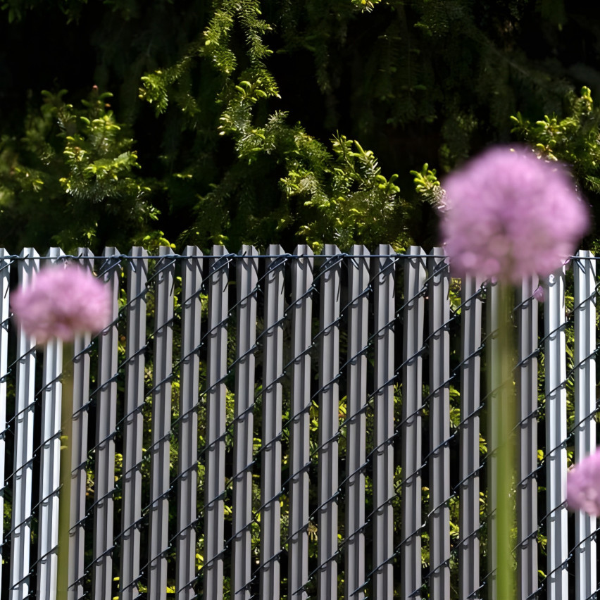 PVC fence board for vertical installation - Gray