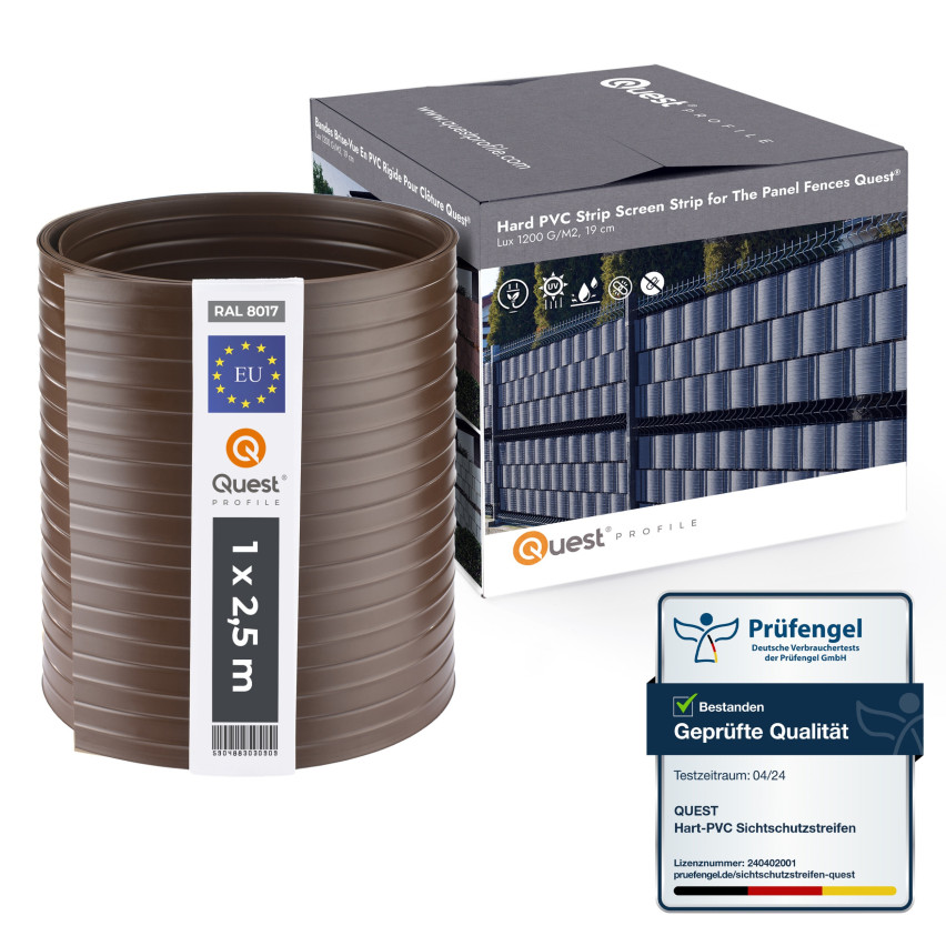 Plotová páska Quest® Lux 900 g/m², 19cm Hnedá RAL 8017