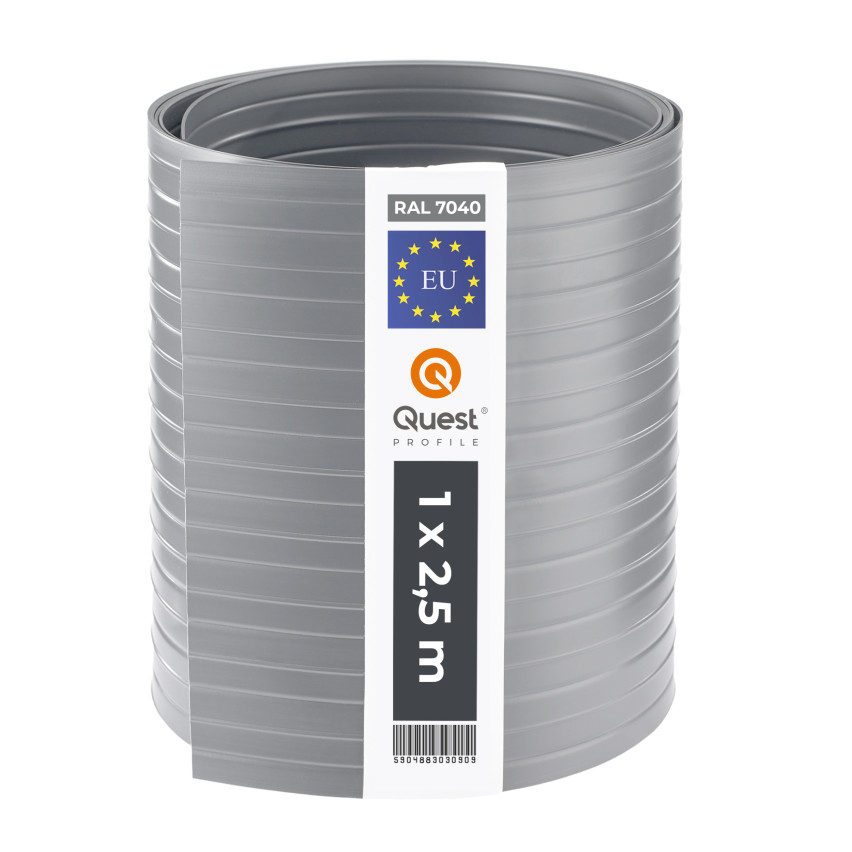 Tvoros juosta PVC pelēks, Premium žoga lente, 900 g/m2, lamiles žogam, RAL 7040