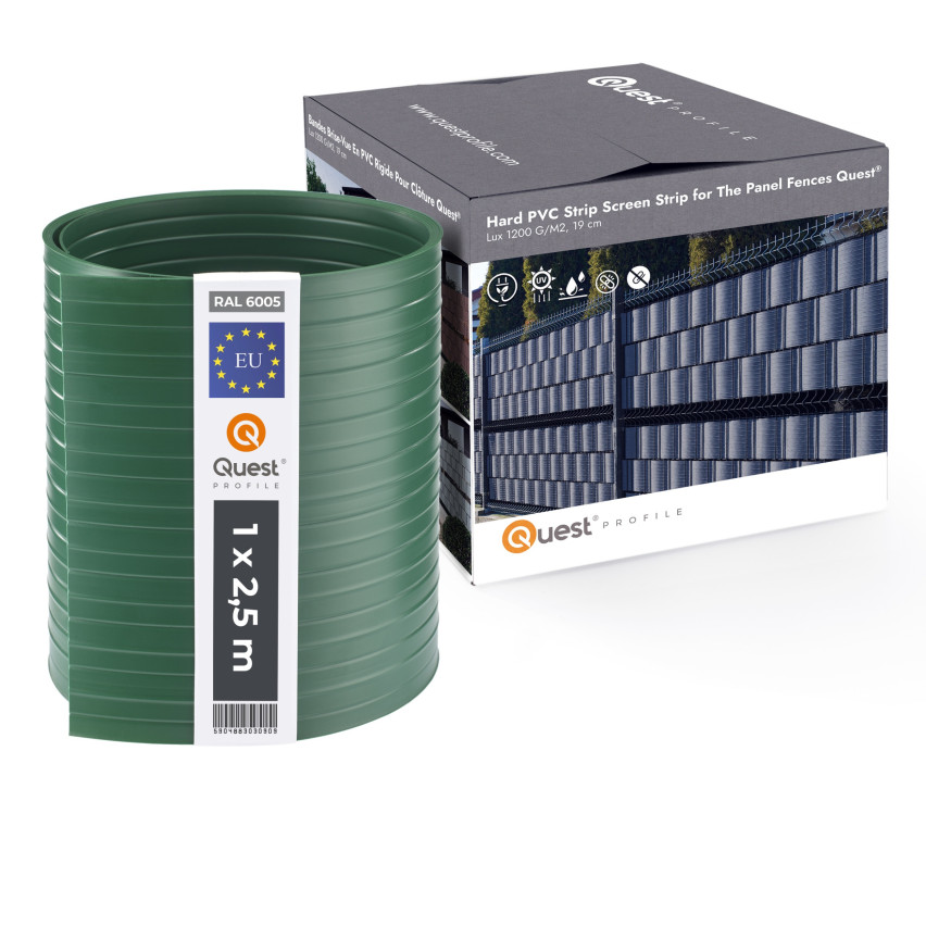 Fence Tape Quest® Lux 900 g/m², 19cm Green RAL 6005