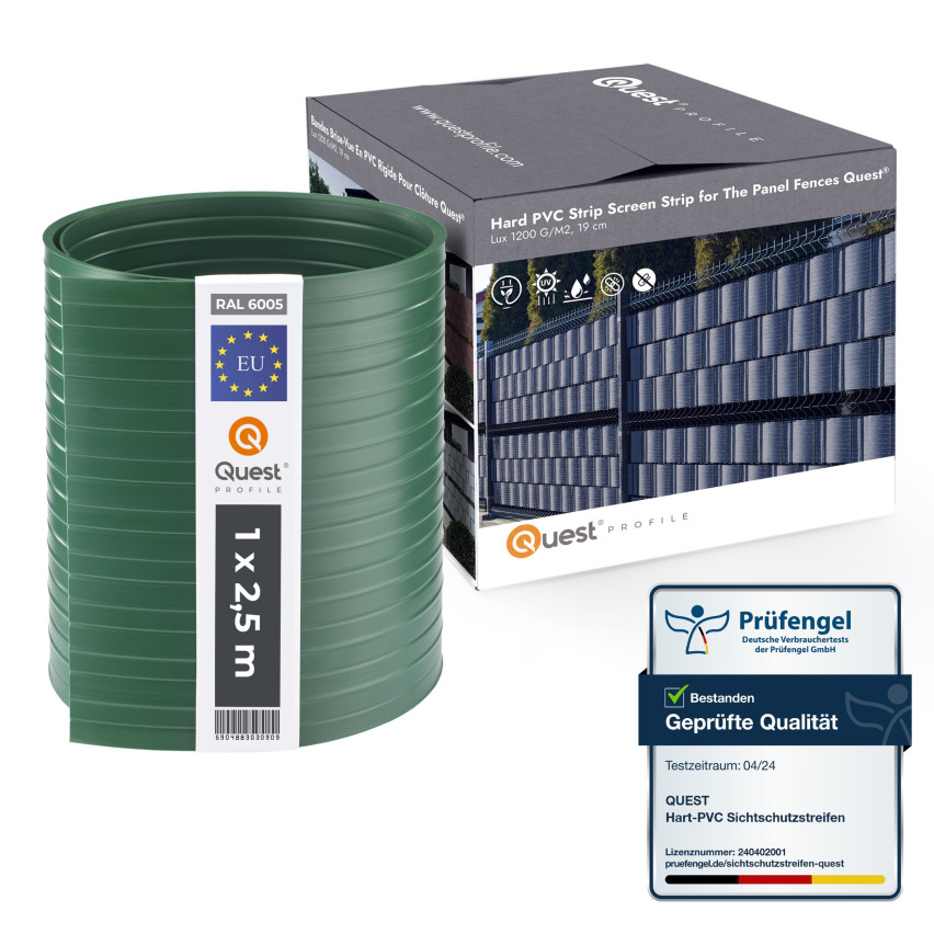 Fence Tape Quest® Lux 900 g/m², 19cm Green RAL 6005