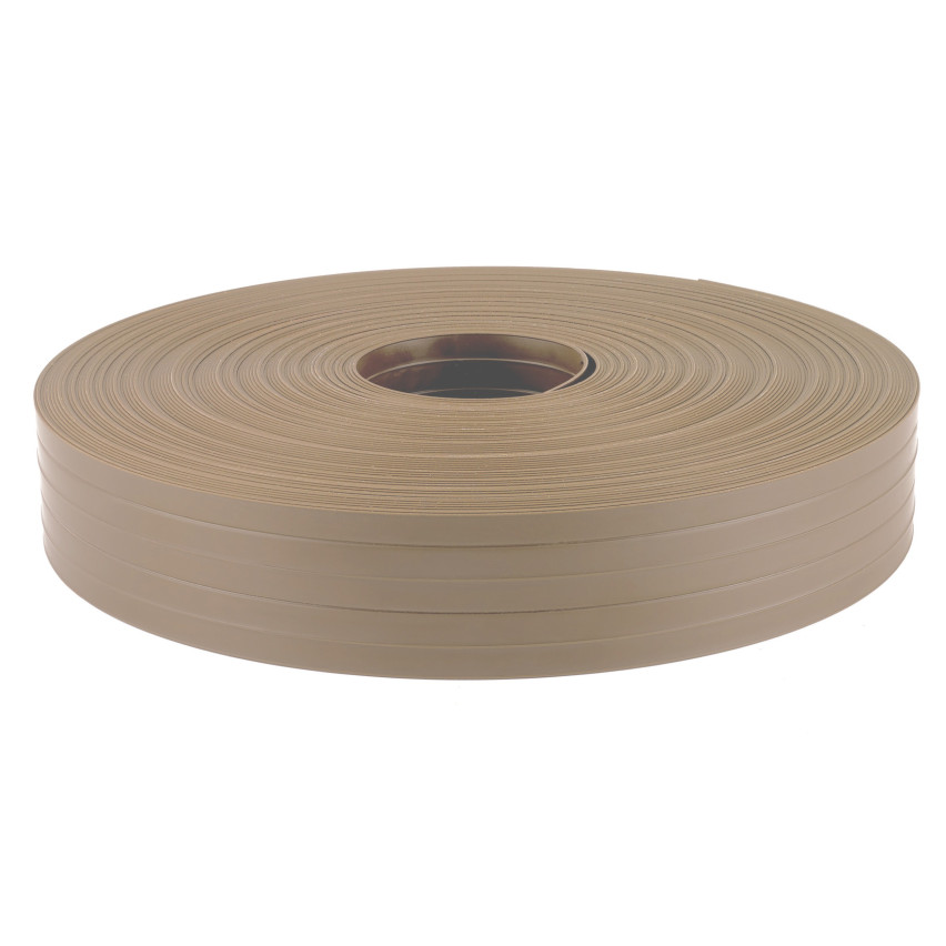 PVC plotová páska – úzký, vertikální proužek pro panelové ploty, vhodný do prolisů, 900 g/m², béžová RAL 1019