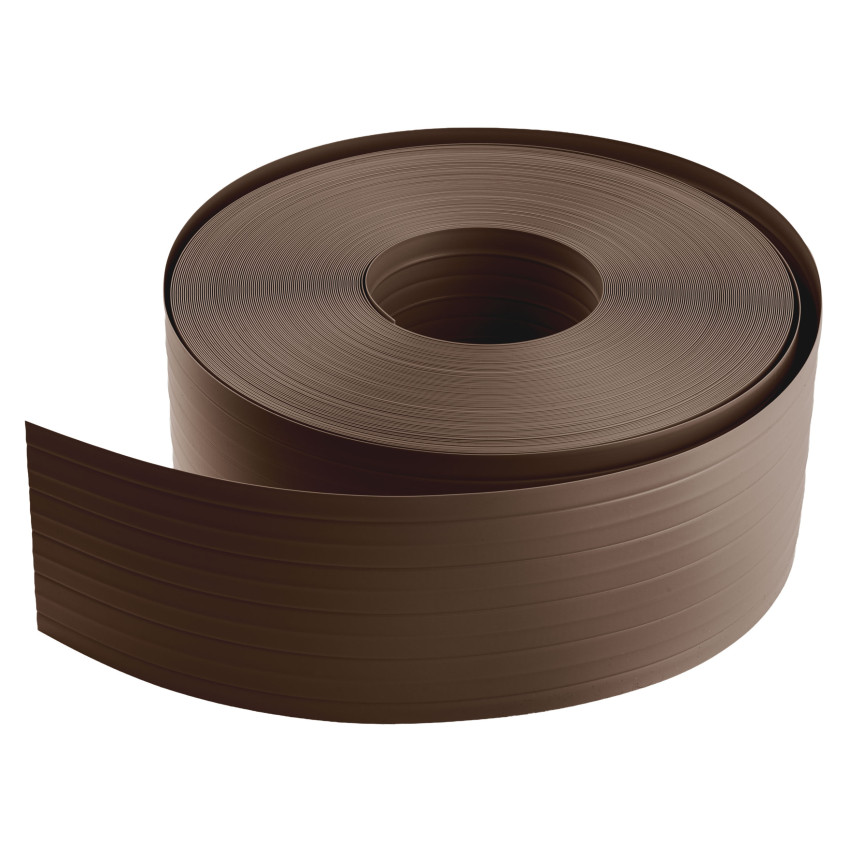PVC ograjni trak 10 cm, ozka letev za premium panelne ograje, 900 g/m2, rjava RAL 8017