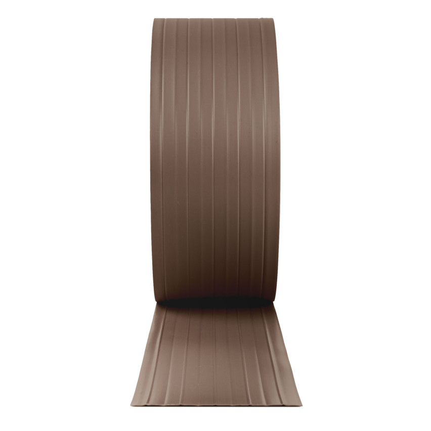 PVC ograjni trak 10 cm, ozka letev za premium panelne ograje, 900 g/m2, rjava RAL 8017